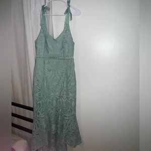 Lulus Sage Green Lace High Low Dress